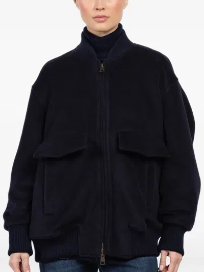 Seafarer Pocket Zip Coat In Blue