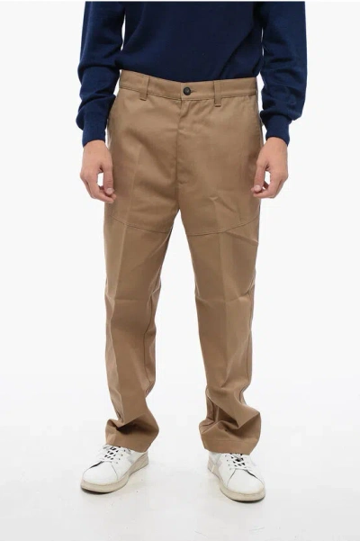 Seafarer Regular Fit Pants With Belt Loops In Brown