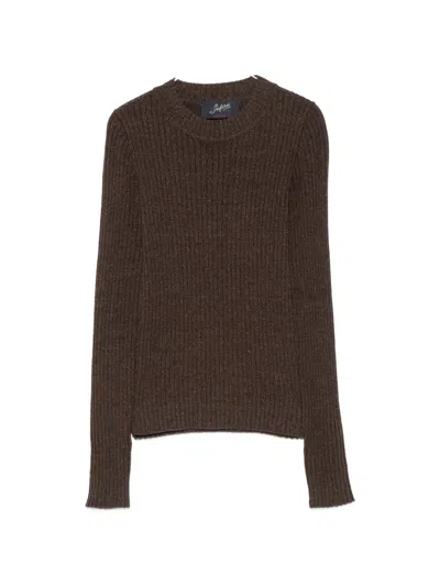 Seafarer Ribbed-knit Sweater In Brown