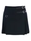 Seafarer Sam Pleated Buckled Skirt In Black