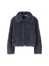 Seafarer Structured Grey Jacket With High Collar And Zipper Closure In Gray