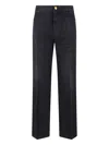 Seafarer Straight Cut Black Jeans With Five-pocket Design In Black