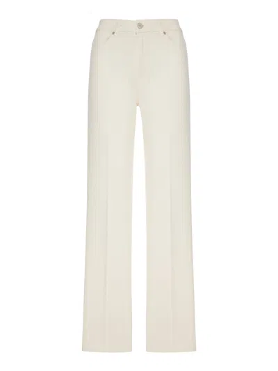Seafarer Straight-leg White Denim Jeans With Logo Tape