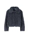 Seafarer Structured Grey Jacket With High Collar And Zipper Closure In Gray