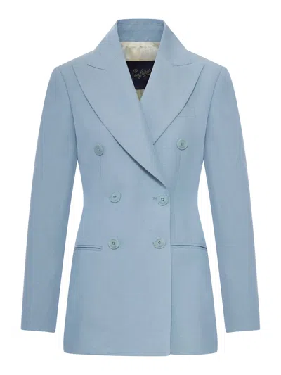 Seafarer Tailored Double-breasted Vanity Jacket In Blue