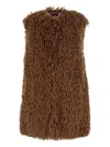 Seafarer Teddy-pile Gilet In Brown