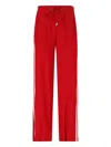Seafarer Straight Leg Sporty Pants With Drawstring Waist In Red
