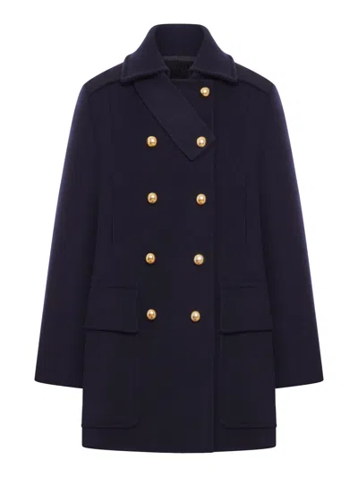 Seafarer Vitamin Double-breasted Wool Coat In Blue