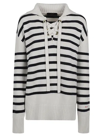 SEAFARER WHITE LOGO EMBROIDERED SWEATER