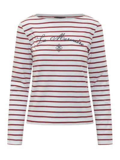 Seafarer White Stripes Round Neck T-shirt