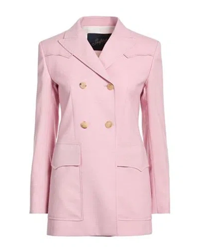 Seafarer Woman Blazer Pink Size 6 Virgin Wool, Elastane