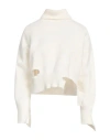 Seafarer Woman Turtleneck Ivory Size S Wool In White
