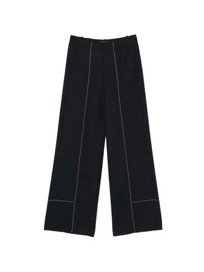 Seafarer Wool Palazzo Pants In Black