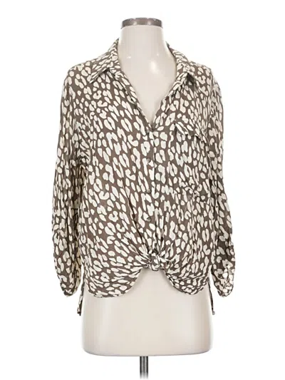Pre-owned Seafolly 3/4 Sleeve Blouse In Brown