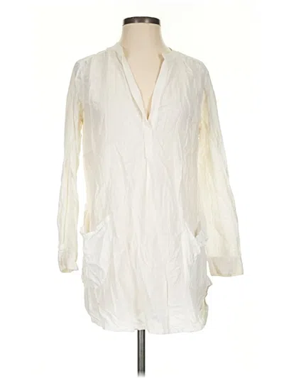 Pre-owned Seafolly 3/4 Sleeve Blouse In Ivory