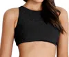 Seafolly Active Ladder Back Crop Top In Sea Black In Multi