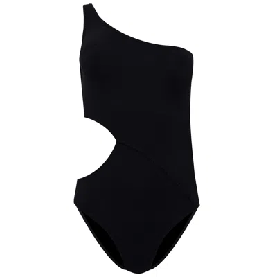 Seafolly Active One Shoulder Maillot Black
