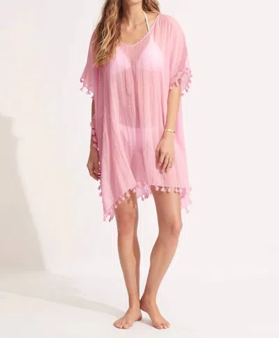 Seafolly Amnesia Kaftan Coverup In Parfait Pink