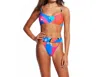 Seafolly Arthouse Banded Hi Rise Bikini Bottom In Chilli Red In Multi