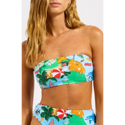 Seafolly Bandeau Bikini Top In Multi