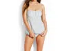 Seafolly Bandeau Singlet Tankini In Sea Stripe White