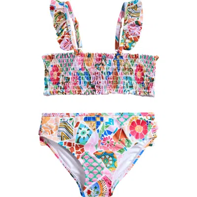 Seafolly Kids'  Beach Boheme Two-piece Swimsuit In Pattern