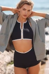 Seafolly Beach Bound Boyleg Bikini Bottoms In Black