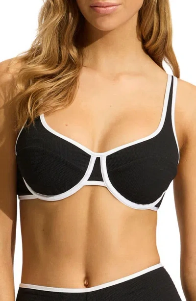 Seafolly Beach Bound Colorblock Underwire Bikini Top