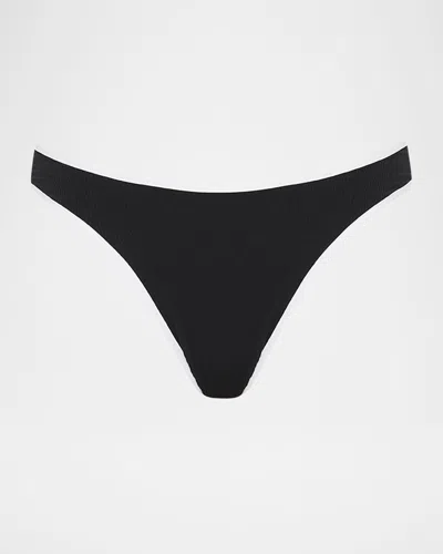 Seafolly Beach Bound High-leg Bikini Bottoms In Black