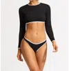 Seafolly Cropped Tank Top In Black In Black