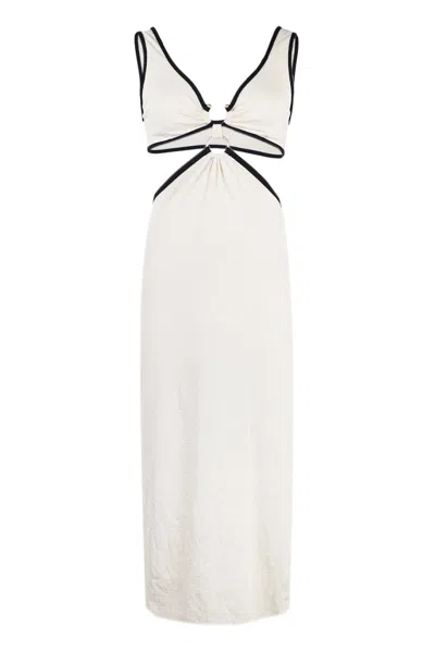 SEAFOLLY BEACH BOUND MIDI DRESS ECRU