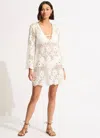 Seafolly Beach Edit-crochet Kaftan White In White