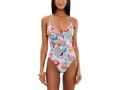Seafolly Beachboheme V-neck One-piece In Multi