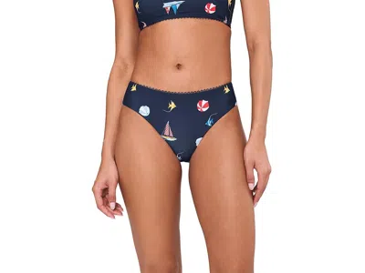 Seafolly Beachclub Retro Pants In Blue