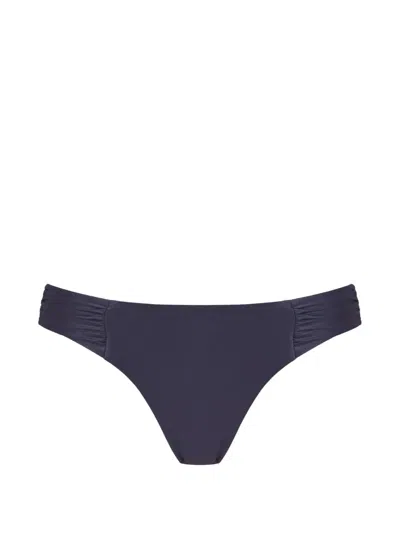 Seafolly Belle Ruched Bikini Bottoms In Blue