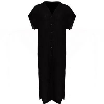 Seafolly Black Double Cloth Coverup