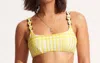 Seafolly Bralette Top In Amalfi Check In Multi