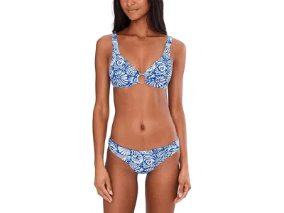 Seafolly C Shells Triangle Bikini Top In Blue