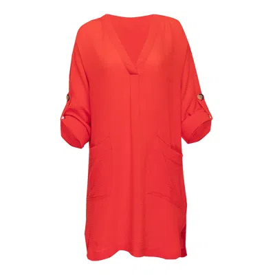 Seafolly Chilli Essential Cover Up In Red