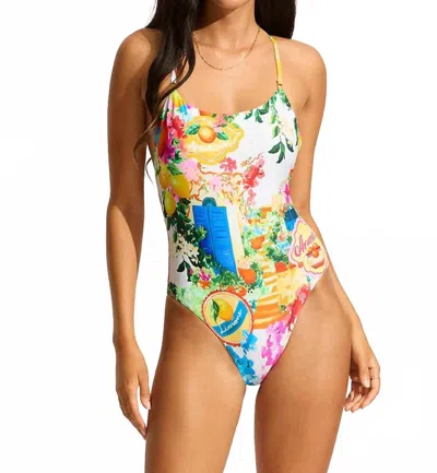 Seafolly Ciao Bella Scoop Neck One Piece In Multicolor