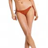 Seafolly Coastal Fringe Tie Side Bikini Bottom In Marsala In Brown