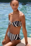 Seafolly Coastline Ring-front Bandeau Bikini Top In Black
