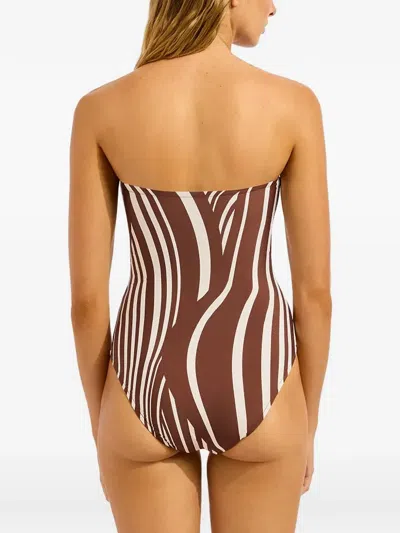 Seafolly Coastline Ring Swimsuit In Brown