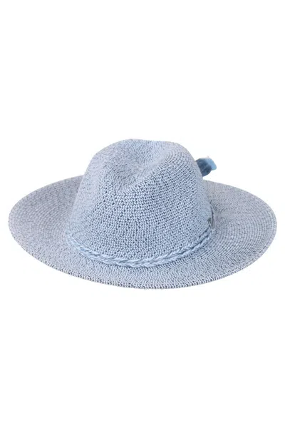 Seafolly Collapsible Fedora Hat Indigo In Blue