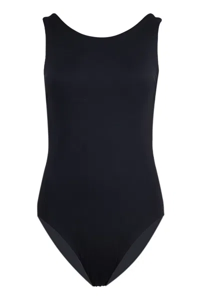 Seafolly Collective High Neck One Piece Black In Blue