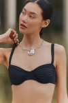 Seafolly Collective Ruched Underwire Bikini Top In Black