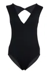 Seafolly Collective V Neck One Piece Black In Black