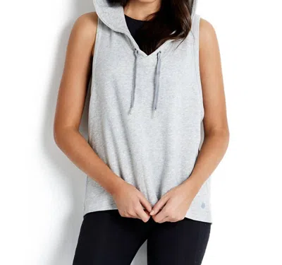 Seafolly Cross Back Hoodie In Sea Grey In Multi