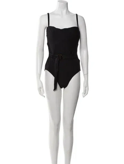 Pre-owned Seafolly Cutout Accent One-piece In Black