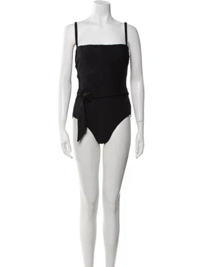 Pre-owned Seafolly Cutout Accent One-piece In Black